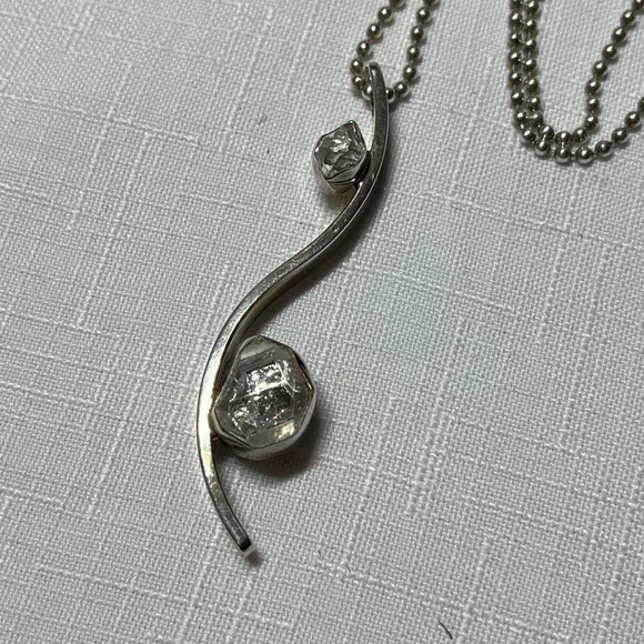 LILLY BARRACK 925 Silver Necklace with SS bead ball chain. - Picture 7 of 8